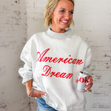 Gray American Dream & God's Country Reversible Oversized Sweatshirt