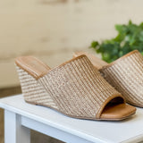 Natural Woven Slide Sandals