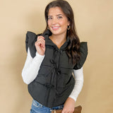 Bow & Cozy Puffer Vest