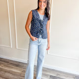 Cloud Wash Wide Leg Jean