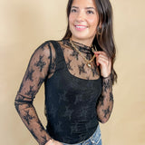 Midnight Lace Mesh Top