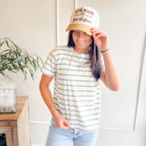 Sage Stripe Everyday Tee