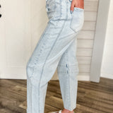 High Rise Barrel Leg Jeans