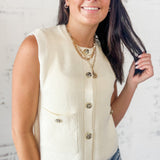 Golden Button Vest