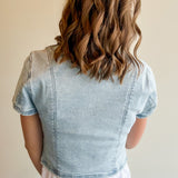 Sweet Snap Denim Top