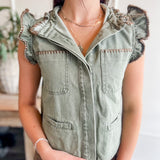 Ruffle it Up Utility Stitch Vest