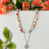 Multi Color Bead Necklace
