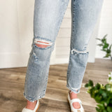 Flying Monkey High Rise Distressed Ankle Straight Jeans