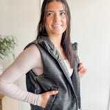 Edge of Cozy Faux Leather Vest