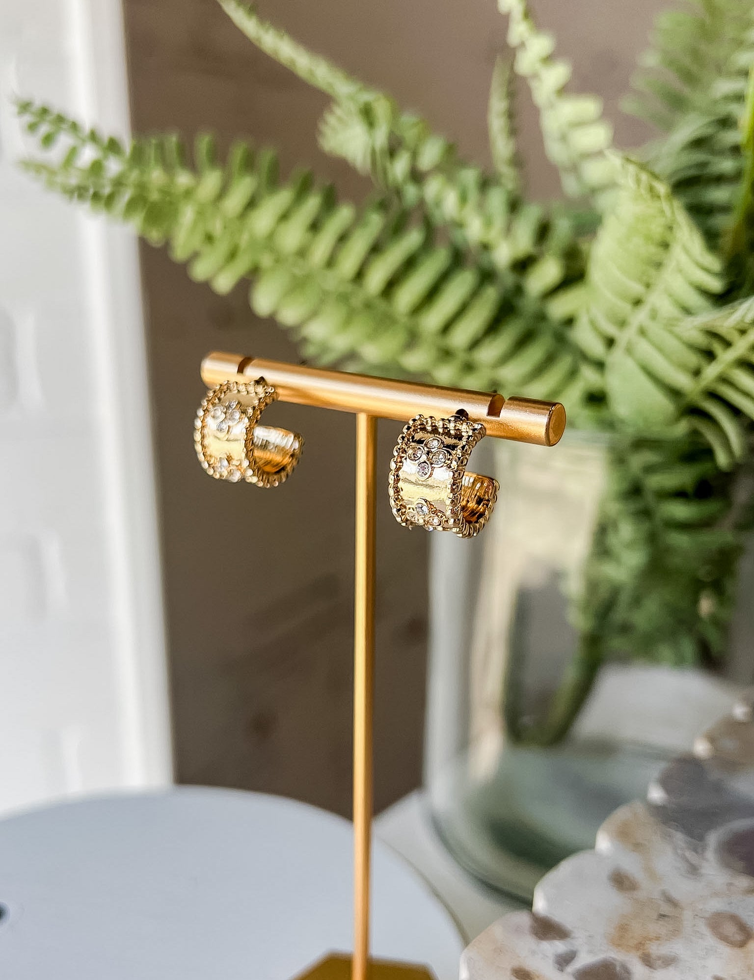 Mini Rhinestone Hoop