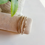 Pearl Cross Beaded Bracelet Set