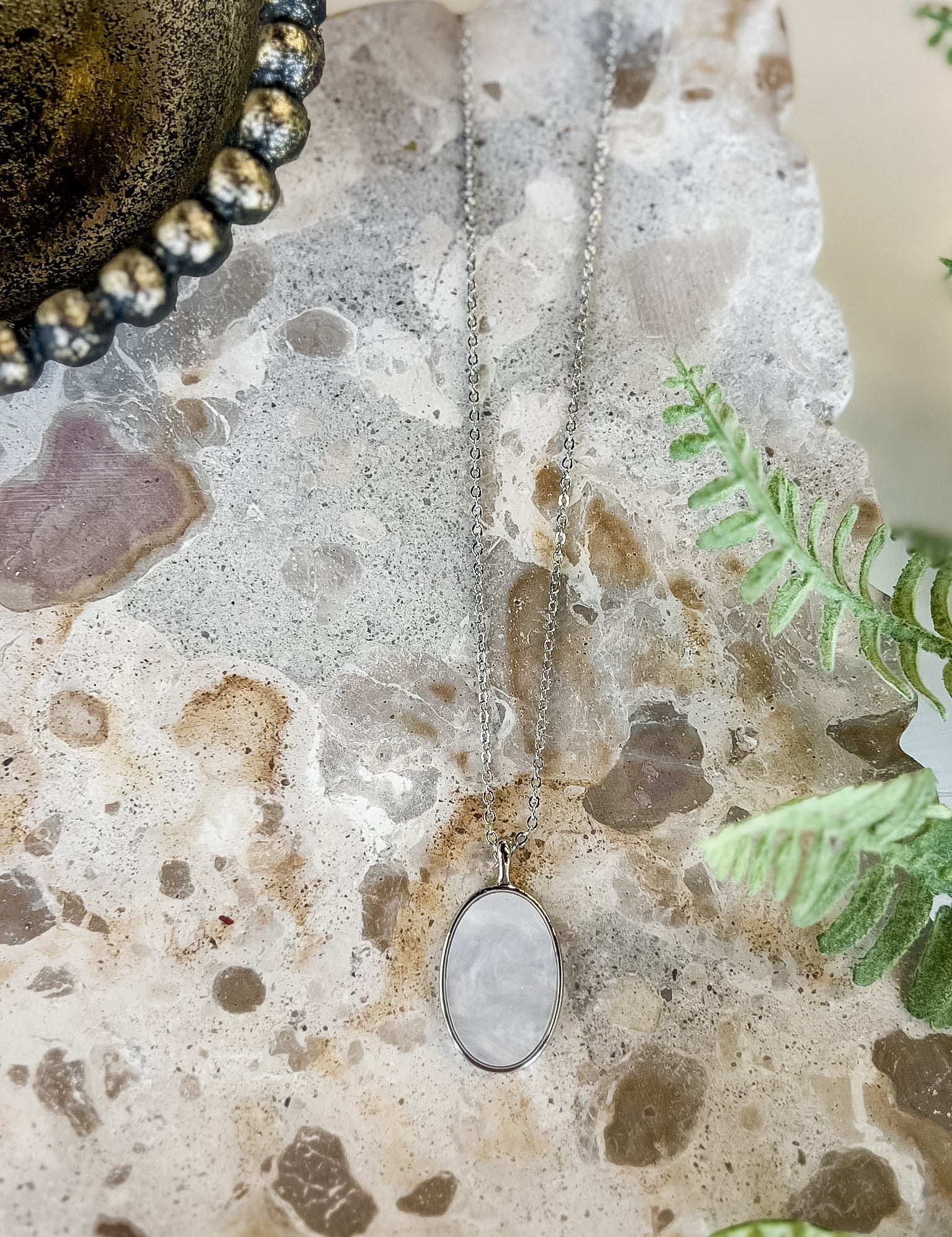 Oval Pendant Necklace