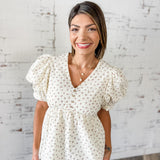 Countryside Bloom Button Detail Top