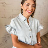 Breezy Days Denim Tiered Dress