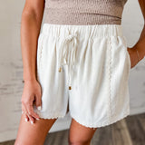Seaside Bloom Linen Shorts