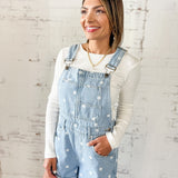 Playdate Polka Dot Denim Overalls
