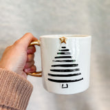 Black And Gold Christmas Mug