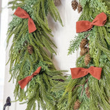 28" Mixed Green Cascading Wreath