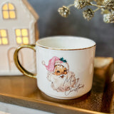 Vintage Pink Santa Coffee Mug