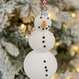5.5" Glass Black Rhinestone Snowman