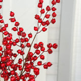 26" Metallic Berry Tinsel Spray