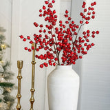 26" Metallic Berry Tinsel Spray