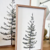 Single Pine Tree White - 10x16