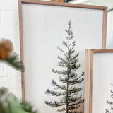Single Pine Tree White - 16x24
