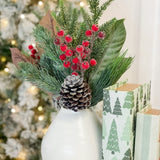16" Mixed Pine And Berry Spray