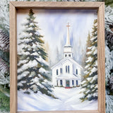 Church With Snow - 8x10