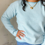 Striped Waffle Knit Sweater