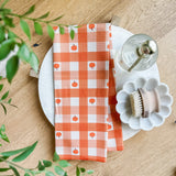 Pumpkin Check Tea Towel