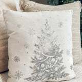 18" Metallic Xmas Tree Pillow