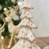 Tall White Resin Vintage Tree