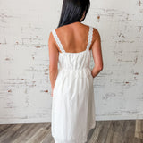 White Eyelet Midi Dress