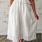 White Eyelet Midi Dress