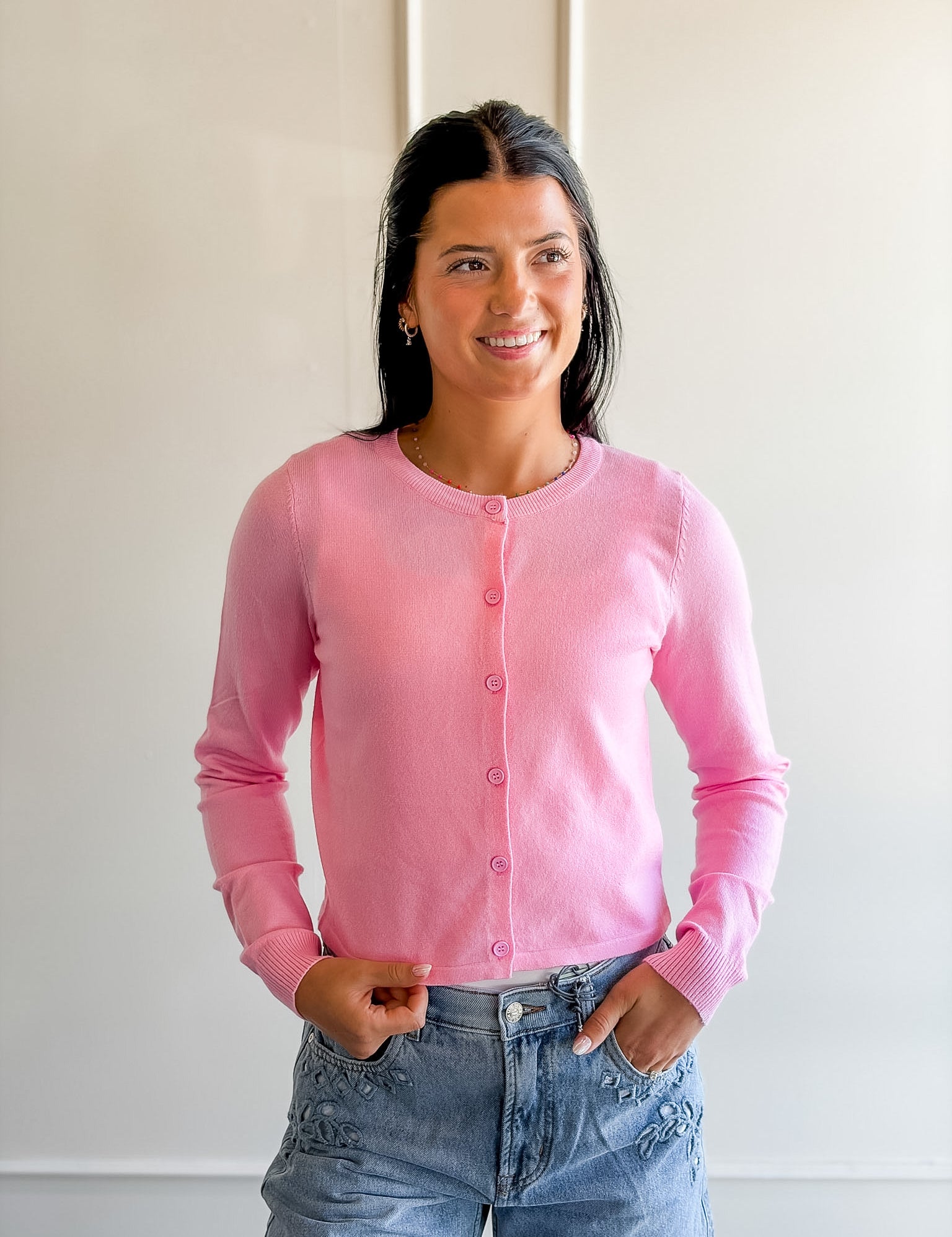 Classic Button Front Knit Cardigan