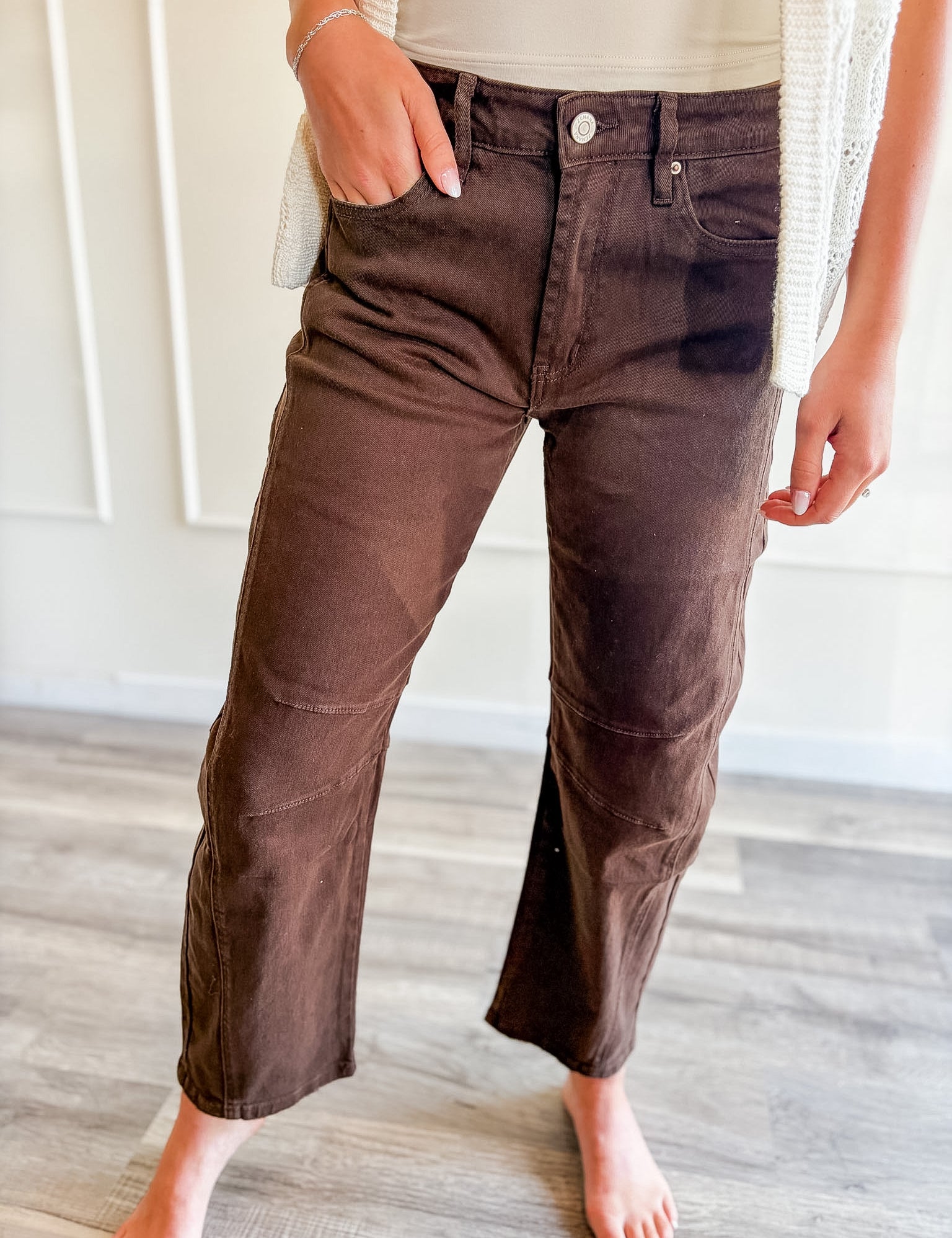 Low Rise Barrel Jeans