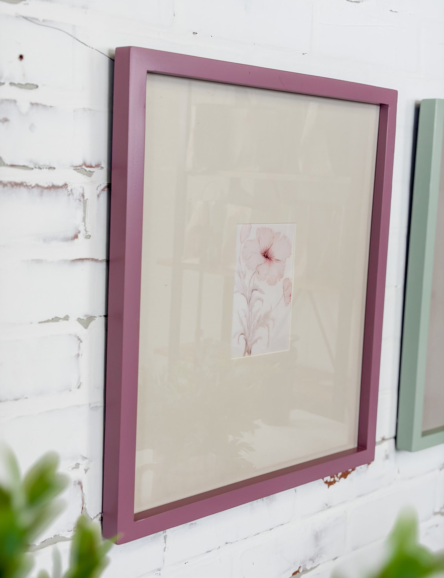 Wood Framed Glass Matte Photo Frame