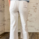 Vervet White Wide Leg Crop Jeans