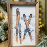 Pair Of Skis In The Snow | 5x8