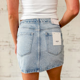 Vervet Rope Tie Denim Mini Skirt