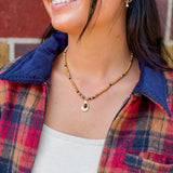 Tiger's Eye Beaded Pendant Necklace