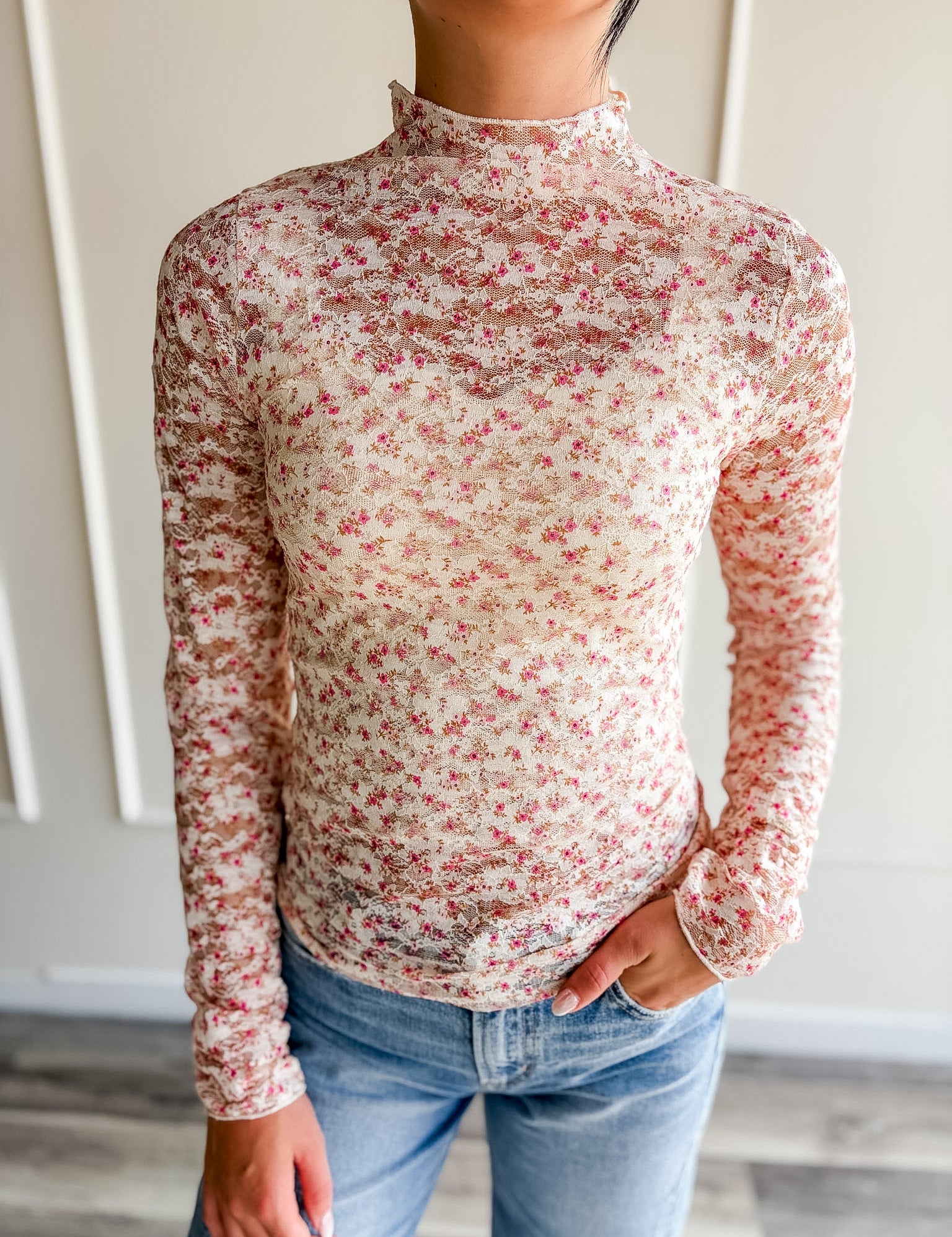 Lace Long Sleeve Top