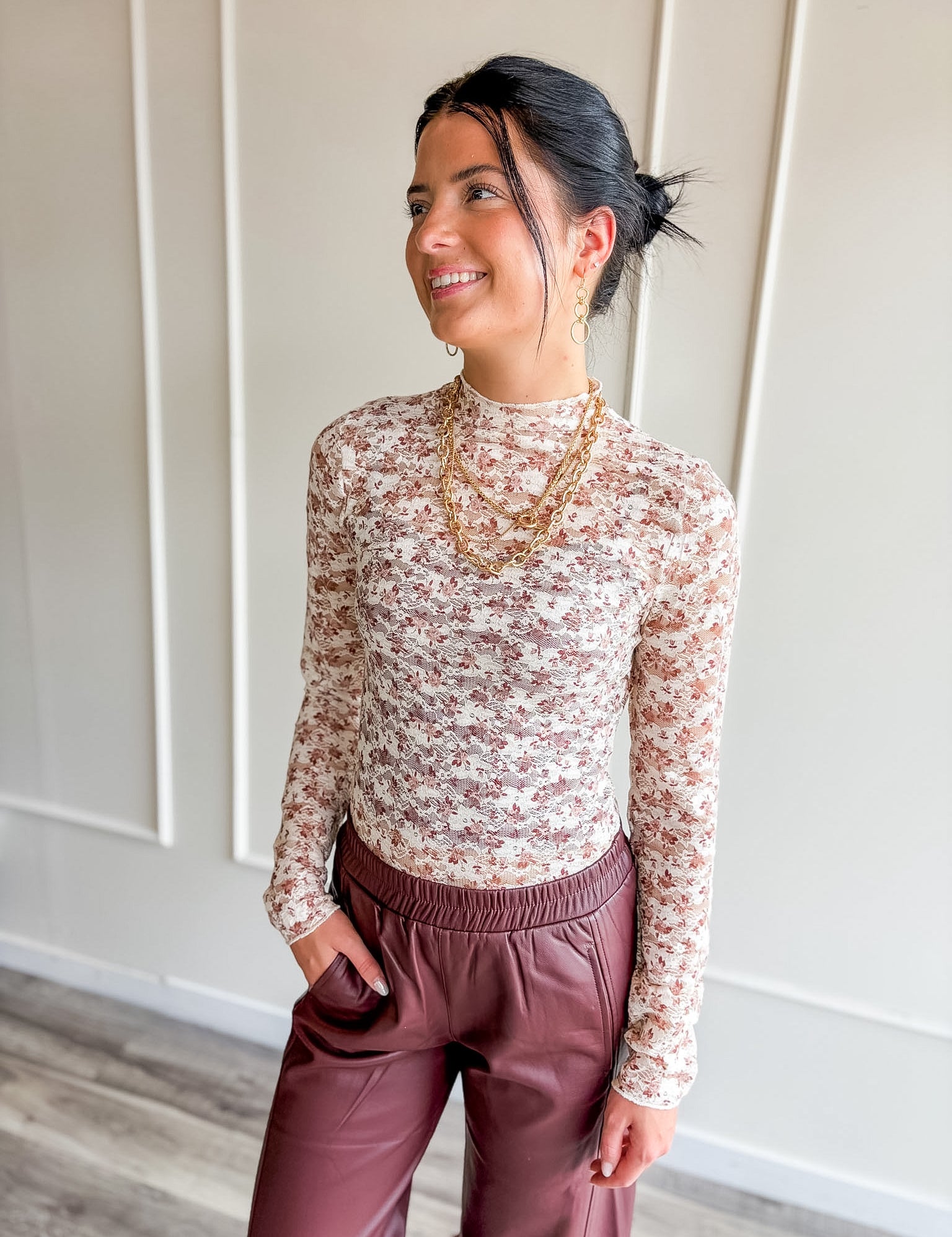 Lace Long Sleeve Top