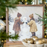 Kids Building Snowman | 12x12
