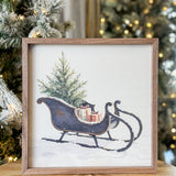 Vintage Black Sleigh | 12x12