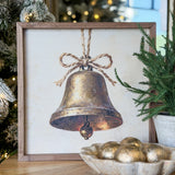 Hanging Gold Bell With Twine | 12x12