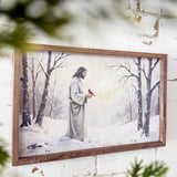 Cardinal And Jesus In Snow | 24x16