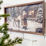 Santa And His Reindeer Cabin | 16x10
